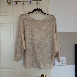 Sadie & Sage Open-Back Cream Sweater